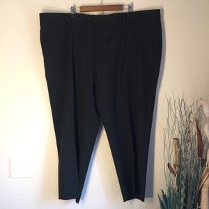 Pronto Uomo Wool Dress Pants Black Size 52 Big And Tall